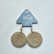 Tintsaba - Woven Sisal Disc Earrings
