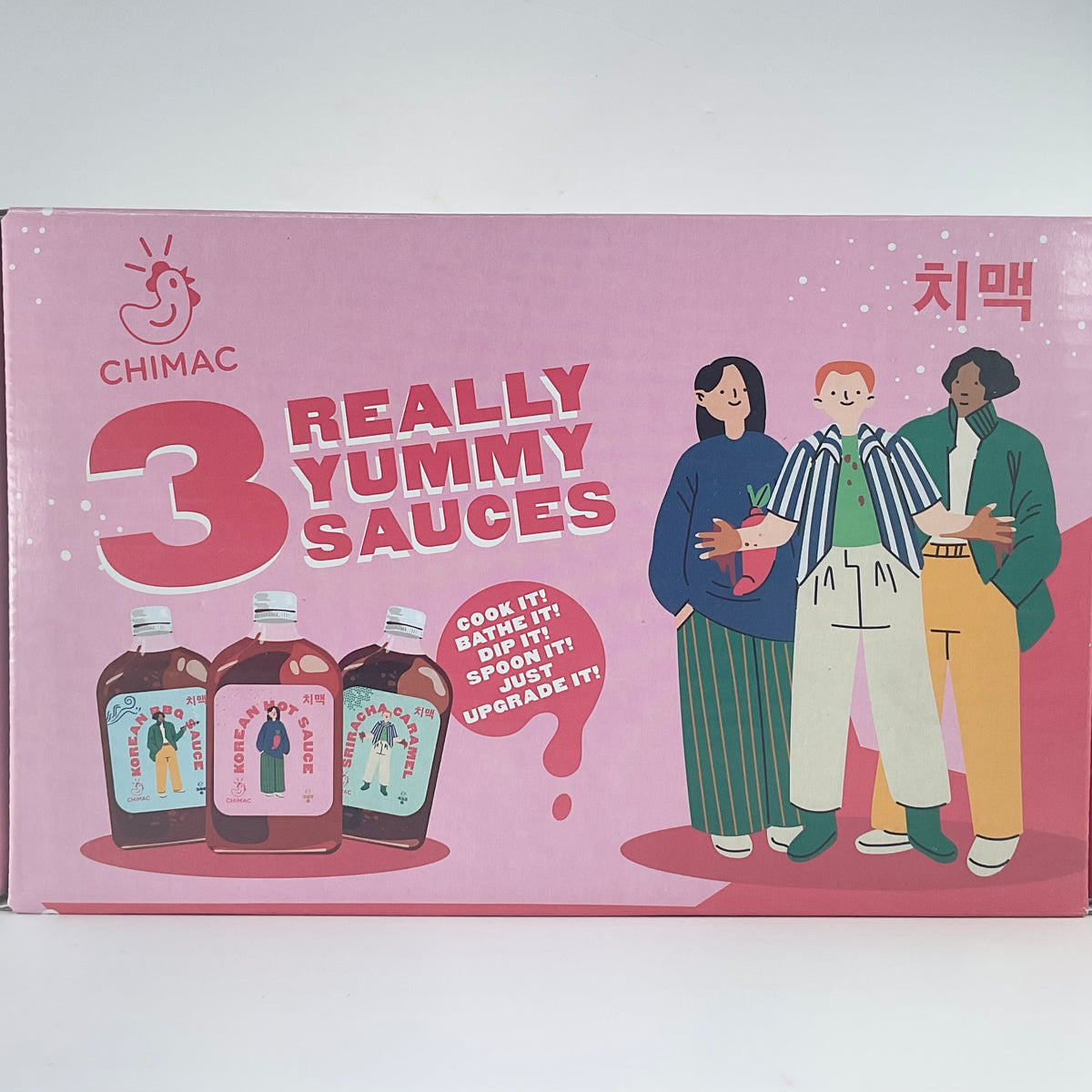 Chimac Sauce Gift Pack 350ml- Korean BBQ, Korean Hot, Sriracha Caramel