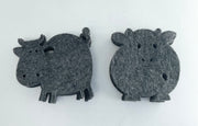 Paula Stapleton - Felted Wool Cow Coasters