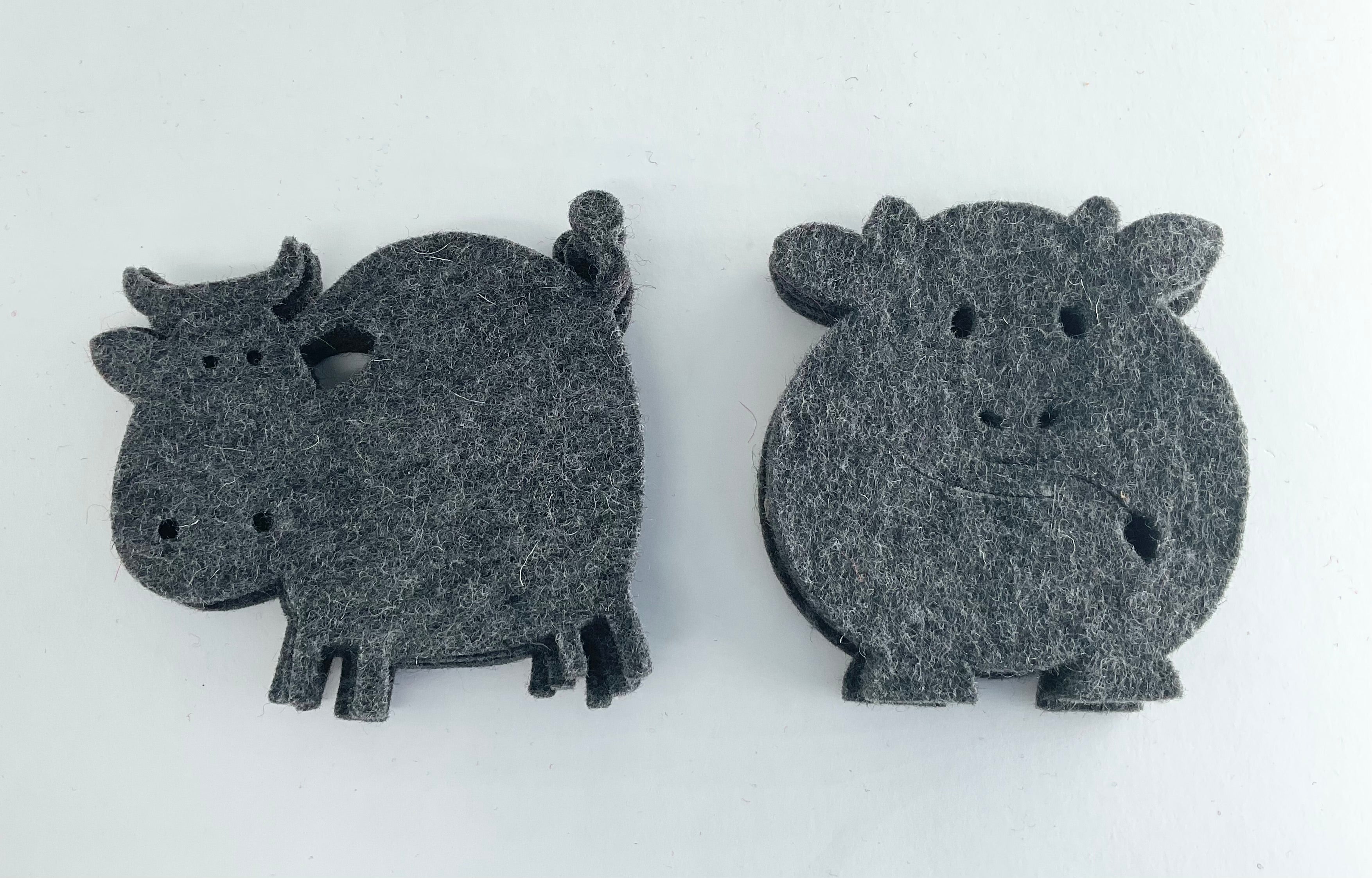 Paula Stapleton - Felted Wool Cow Coasters