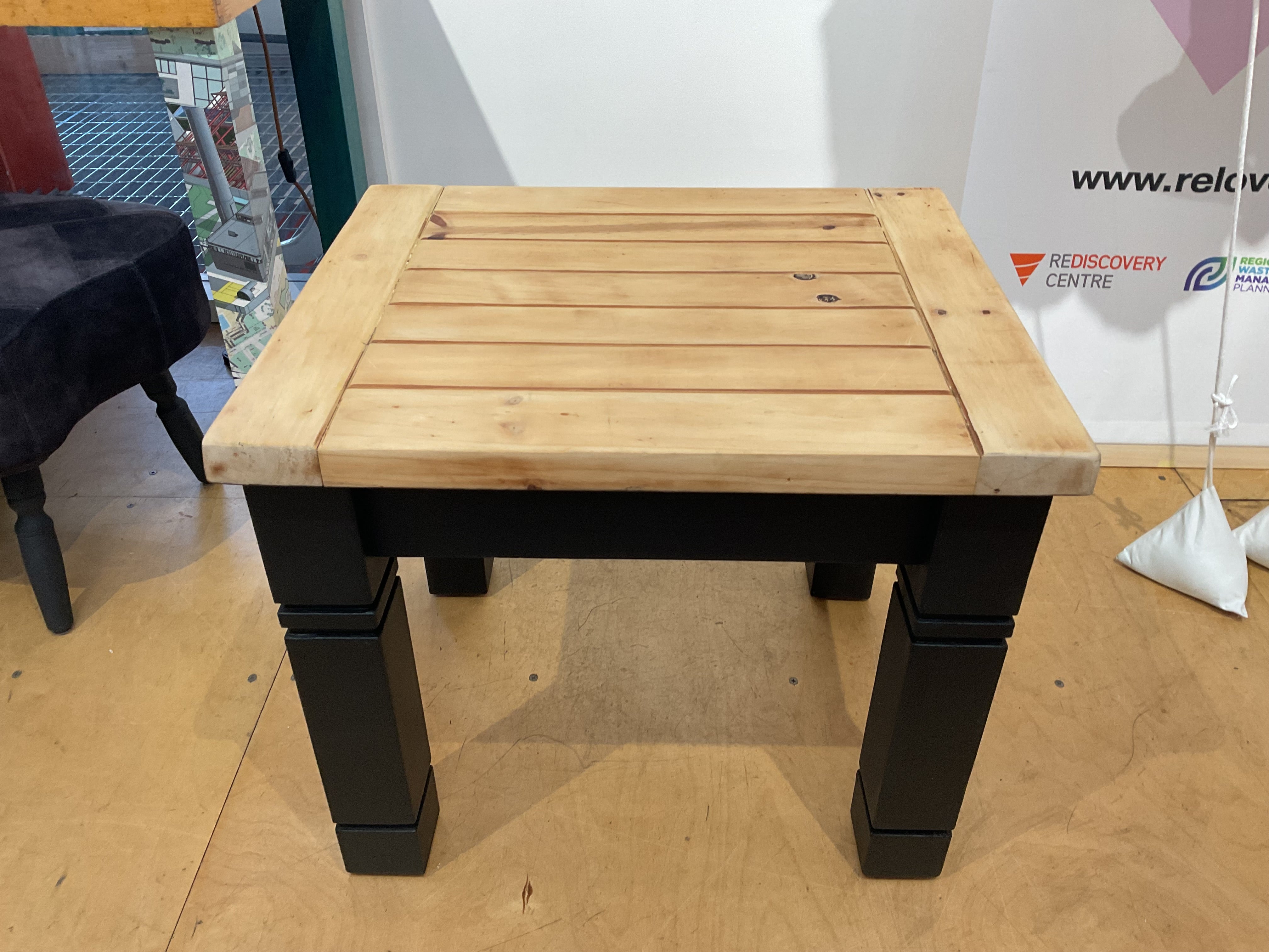 Wooden Top Side Table