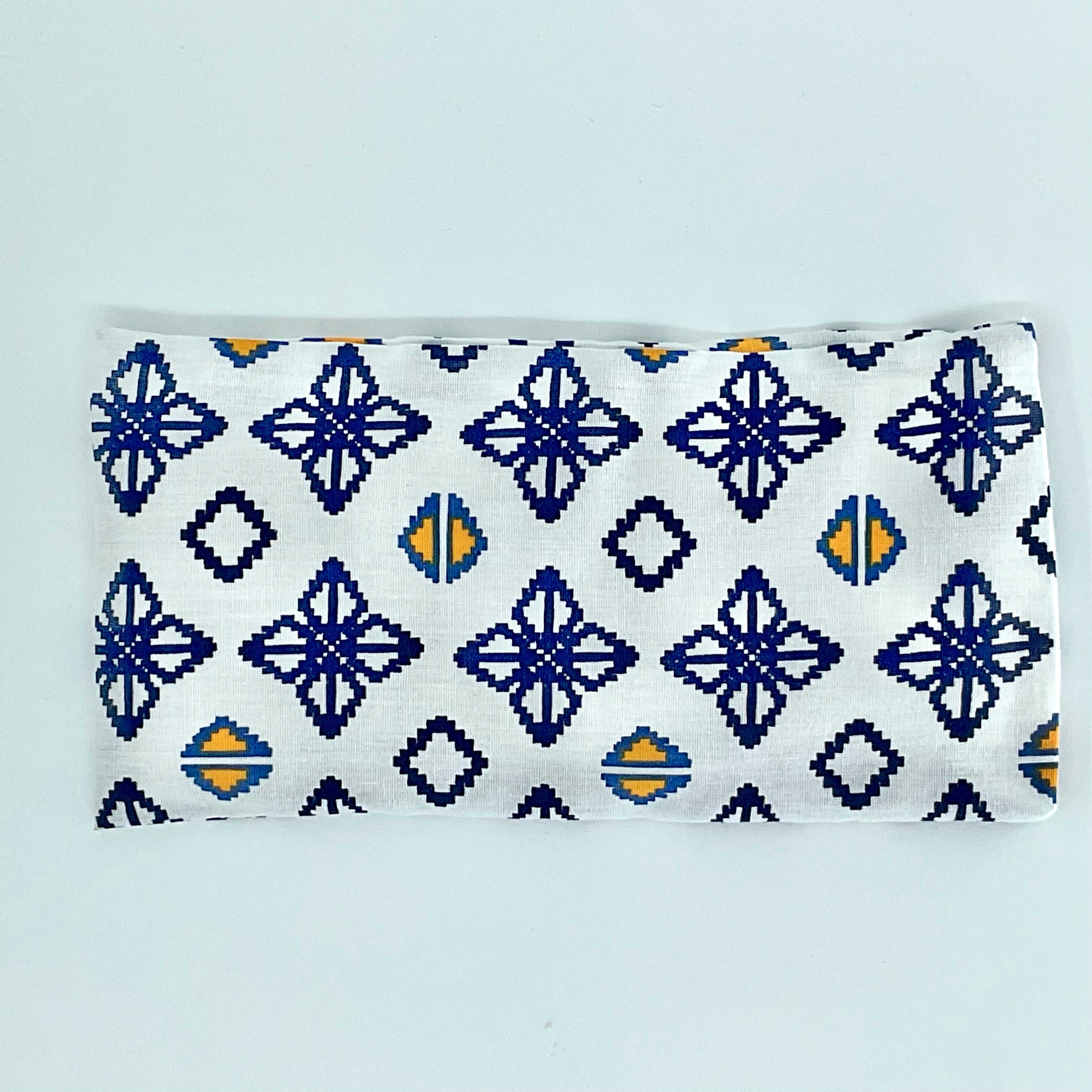 Convert Textiles - Weighted Eye Pillow - Blue Crosses Fabric