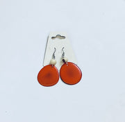 World Design Amazon Seed Orange Earrings