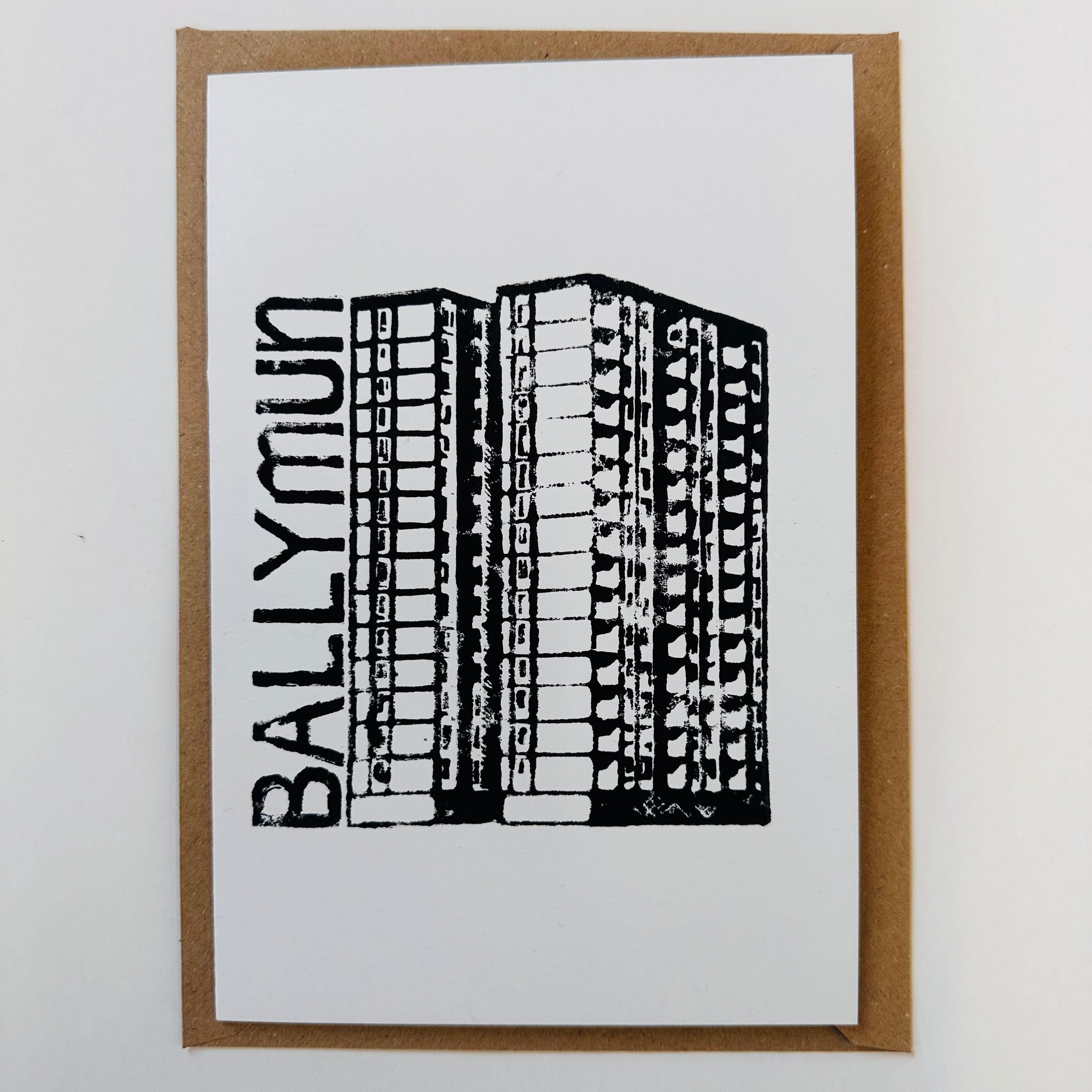Eco Store - Handprinted Ballymun Towers Cards