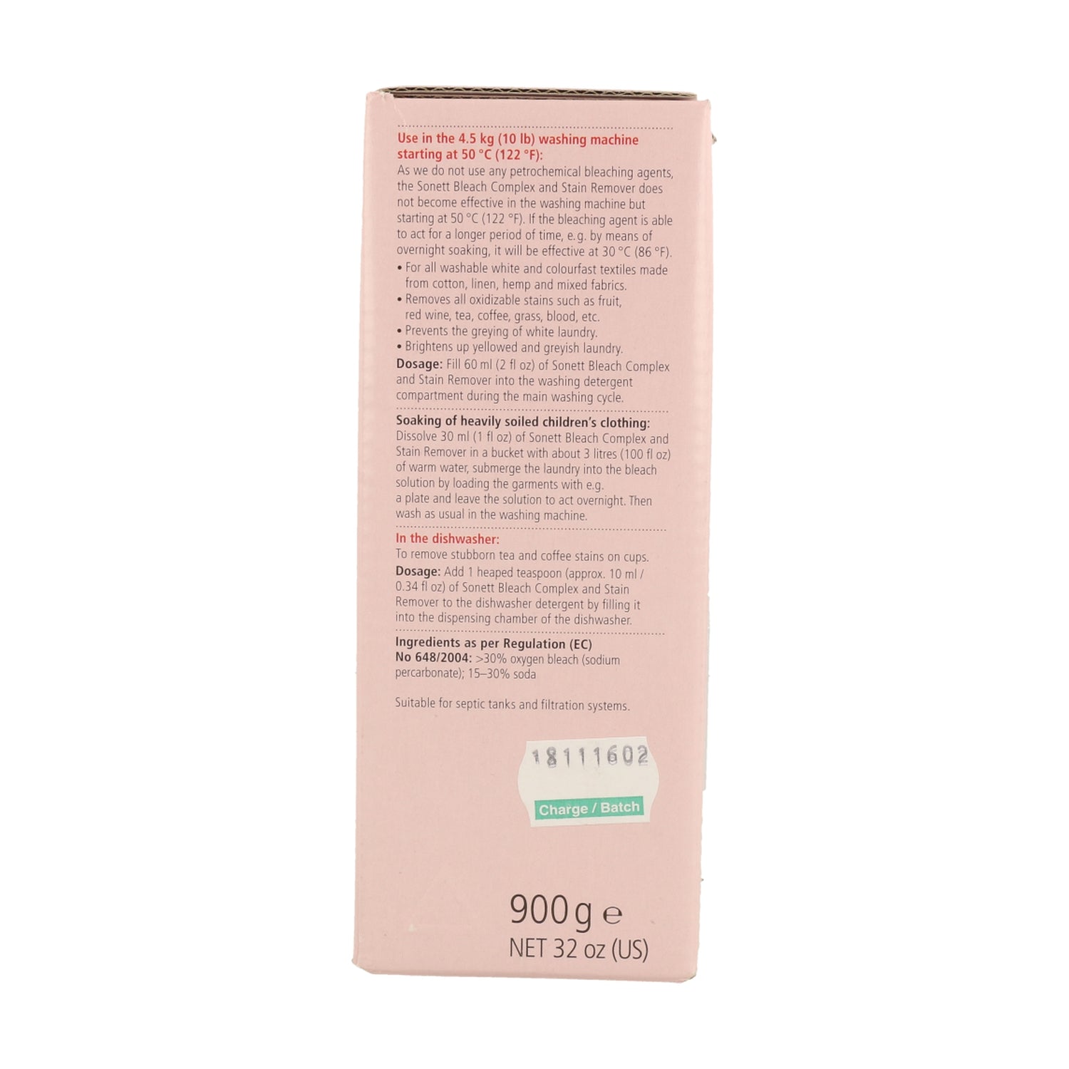 Sonett Eco Bleach Complex Stain Remover 900g