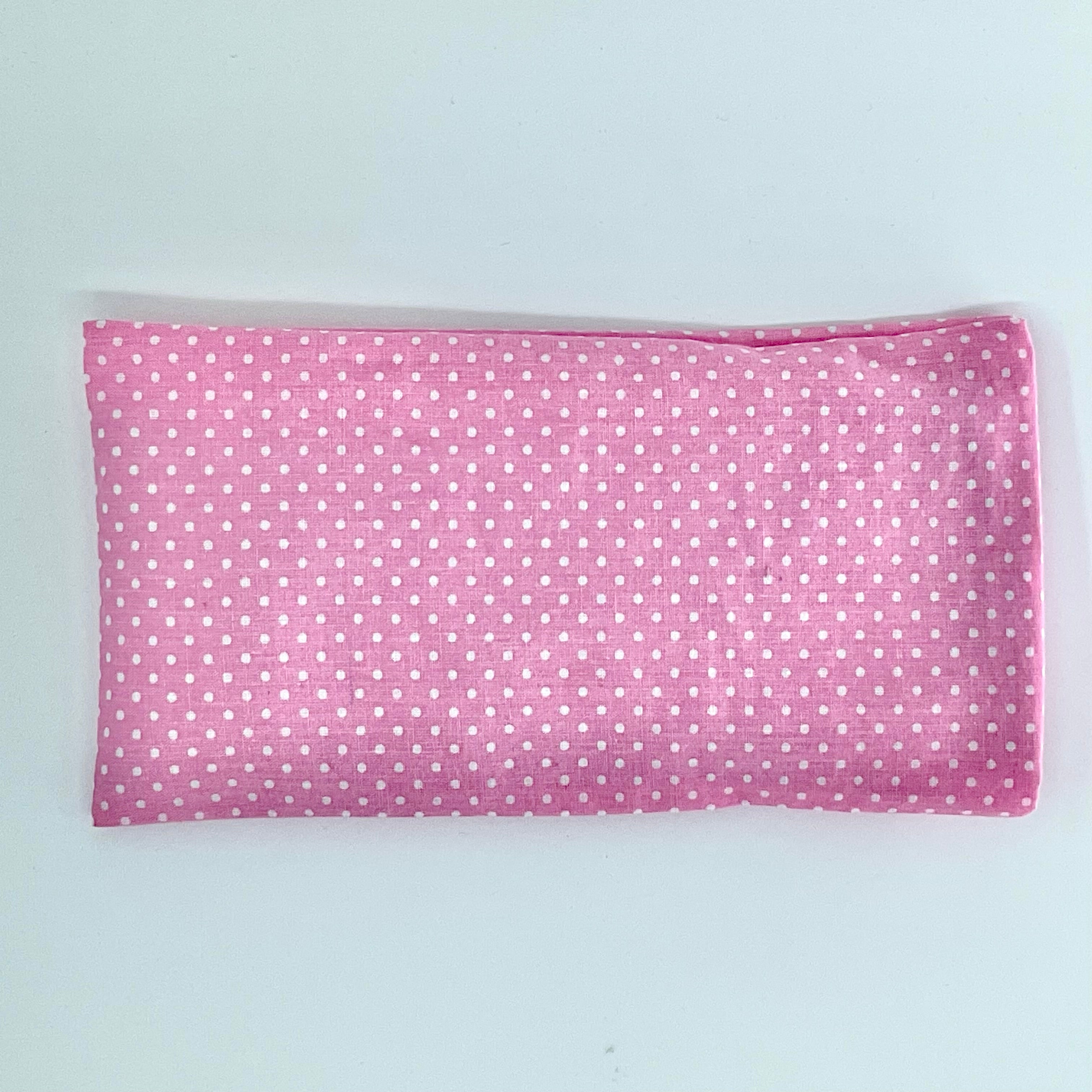 Convert Textiles - Weighted Eye Pillow - Pink Polka Dot Fabric