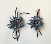 Hats & Flowers - Denim Flower Brooch (Large)