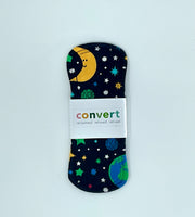 Convert Textiles - Cloth Period Pad/Pantyliner - Stars & Black