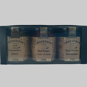 Crossogue - Gift Pack Trio - Red Onion Marmalade, Red Pepper Chilly Chutney & Cucumber Relish