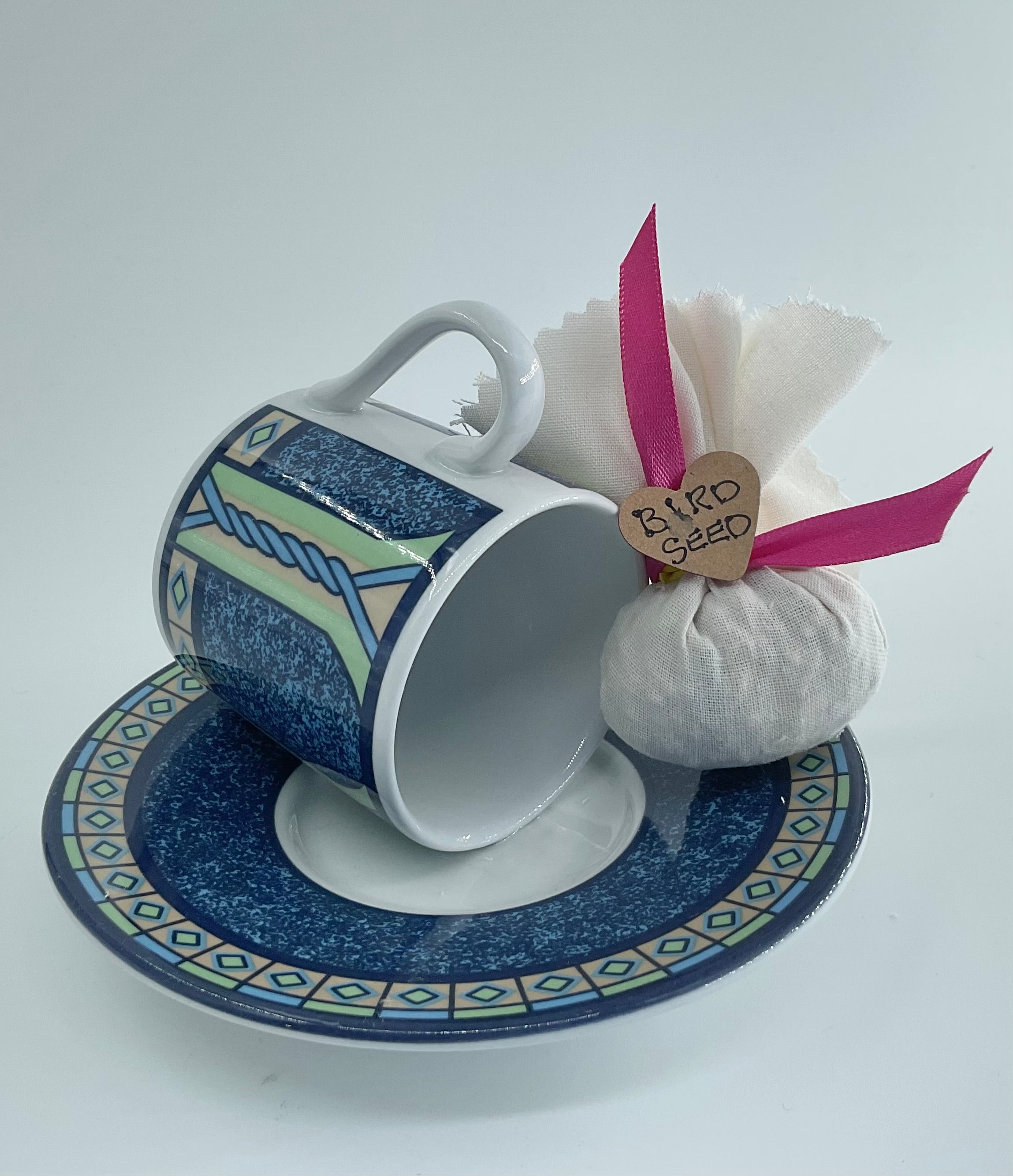 Eco Store - Upcycled Crockery Bird Feeder - Small