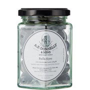 Jar of A.P. Donnelly & Sons Bulls Eyes Irish Handmade Sweets on a white background