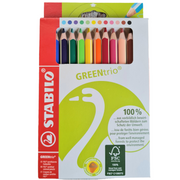 Stabilo GreenTrio Jumbo Colouring Pencils - Pack of 12
