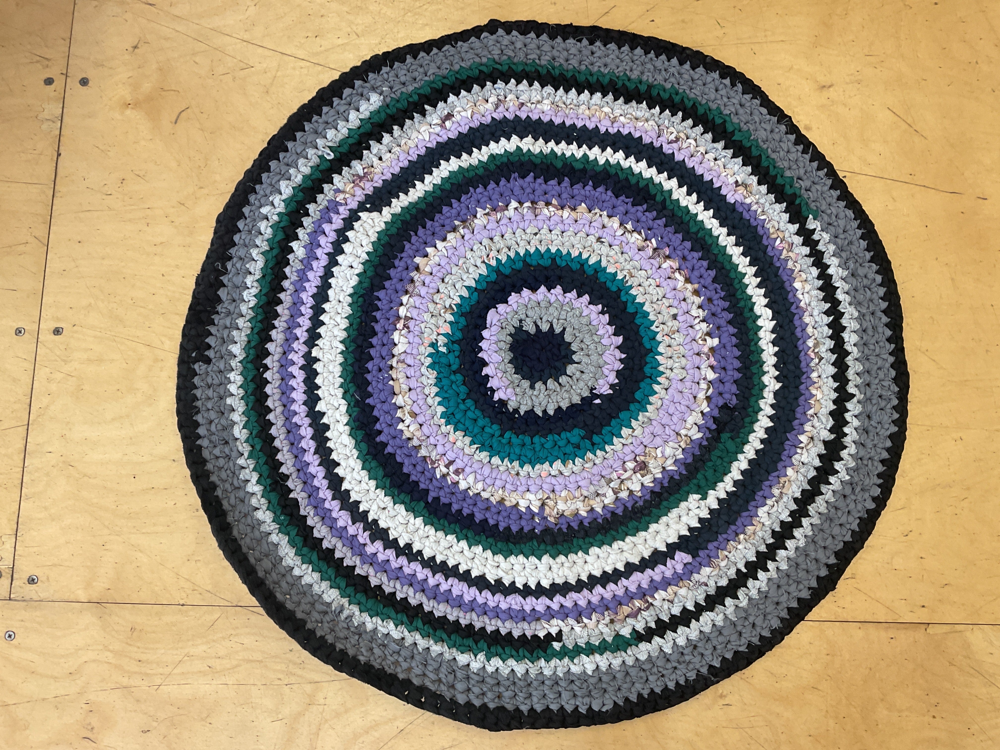 Country Life - Large  Rug - Purple, Green & Pink
