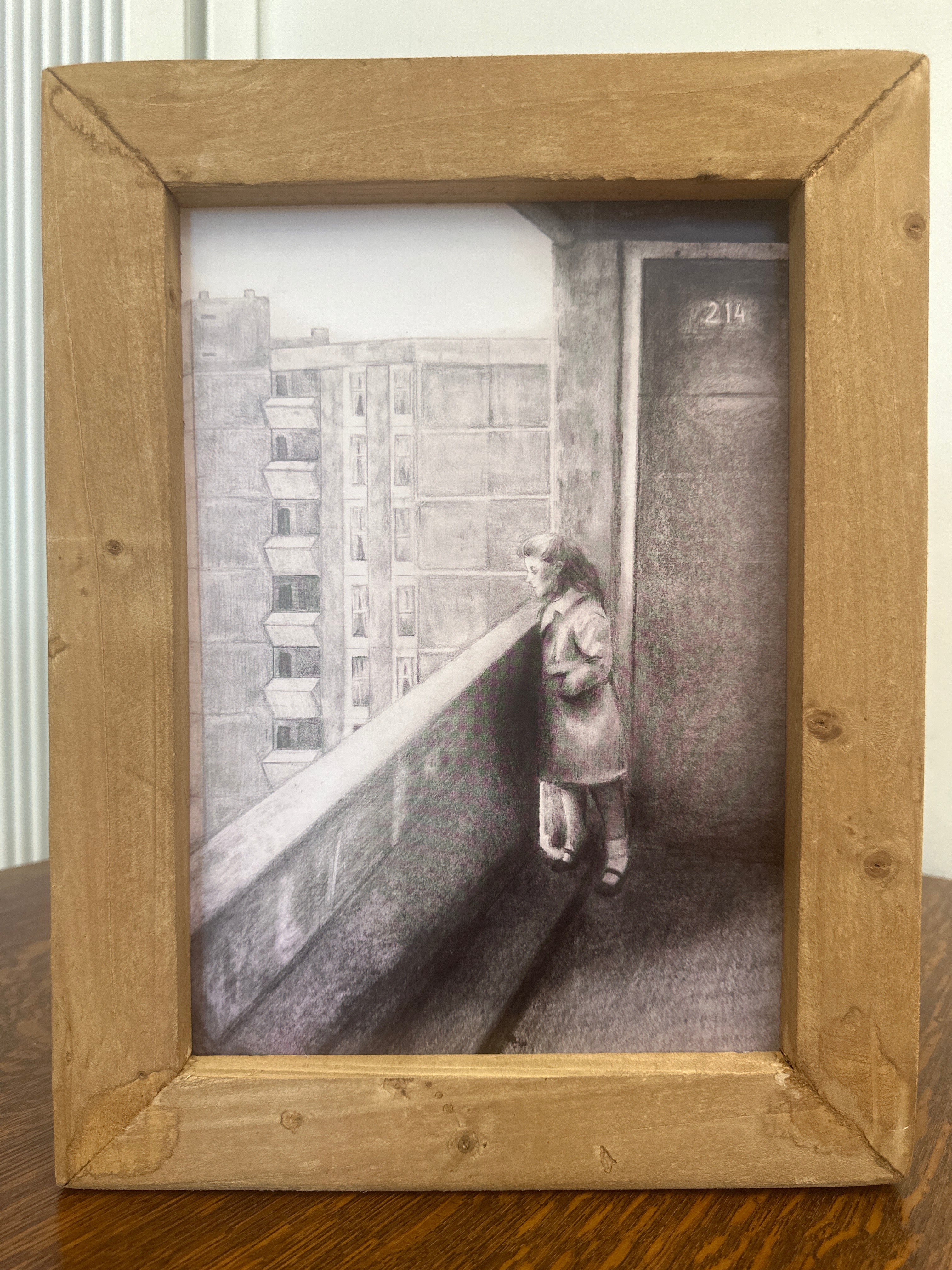 Eco Store - Girl at the Ballymun Flats - Framed A4