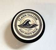 Clann Tallow post shave balm container on a light background