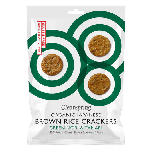 Clearspring - Organic Brown Rice Crackers - Green Nori & Tamari