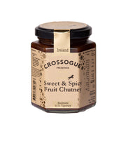 Jar of Crossogue Sweet & Spicy Fruit Chutney on a white background