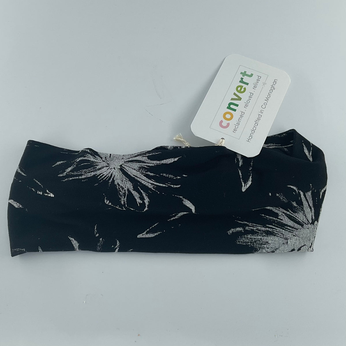 Convert Textiles - Loop Headband - Black Flower