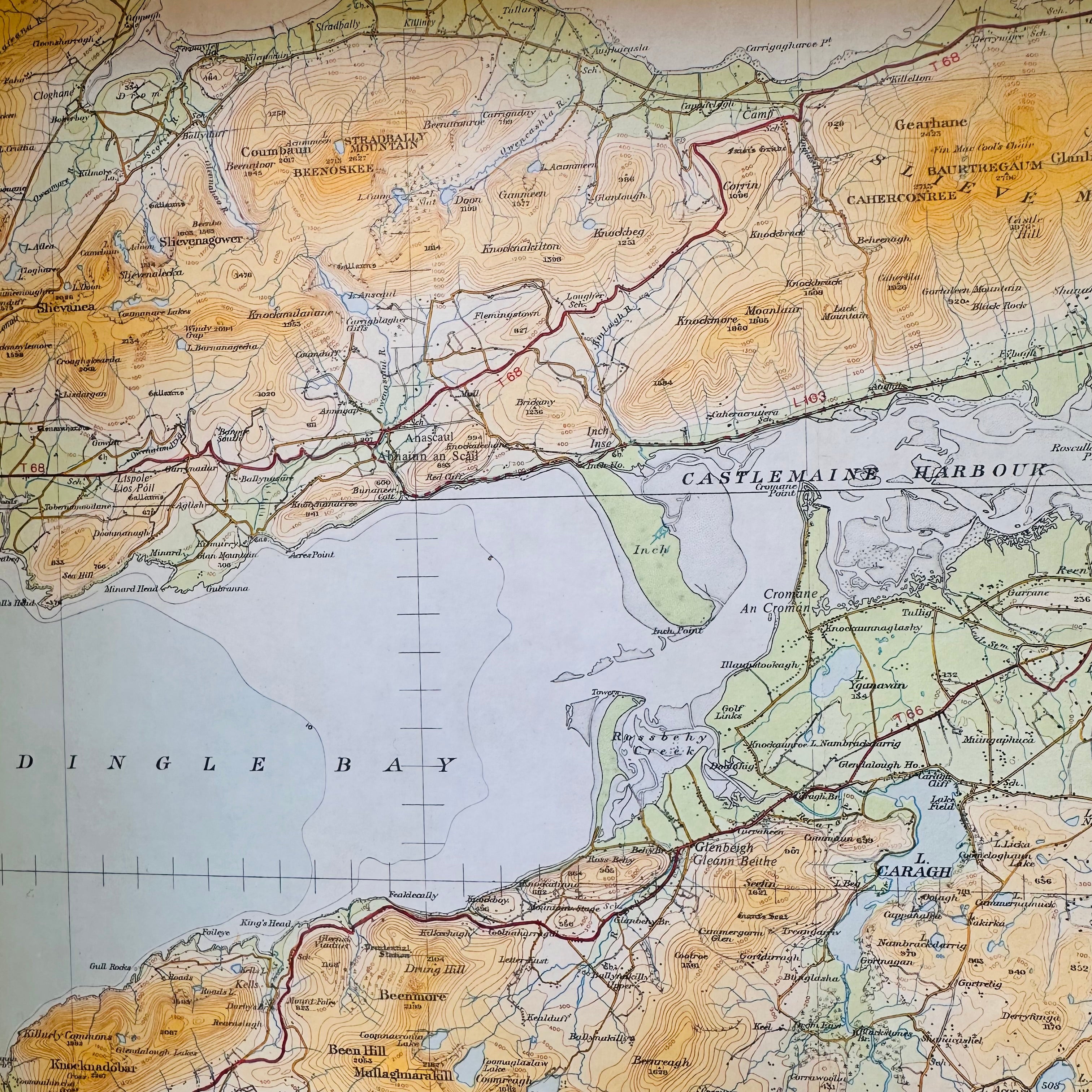 Wall hanging drawer shelve with the map of Ireland