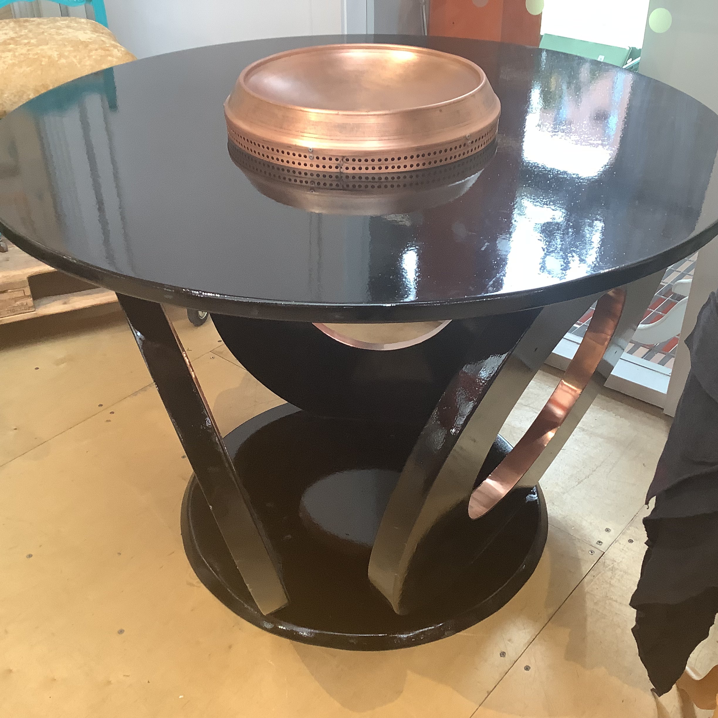 Rediscover Furniture Black and Copper Table