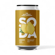 A 330ml can of Ginger Ale from The Irish Craft Soda Company, featuring a mustard-gold label with white lettering and an illustration of sliced ginger, set against a plain white background.