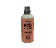 A bottle of Lilly's Fabric Conditioner with orange blossom and chamomile, eco-friendly packaging.