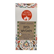 Niks Tea Irish Whiskey black tea package with colorful design on a white background