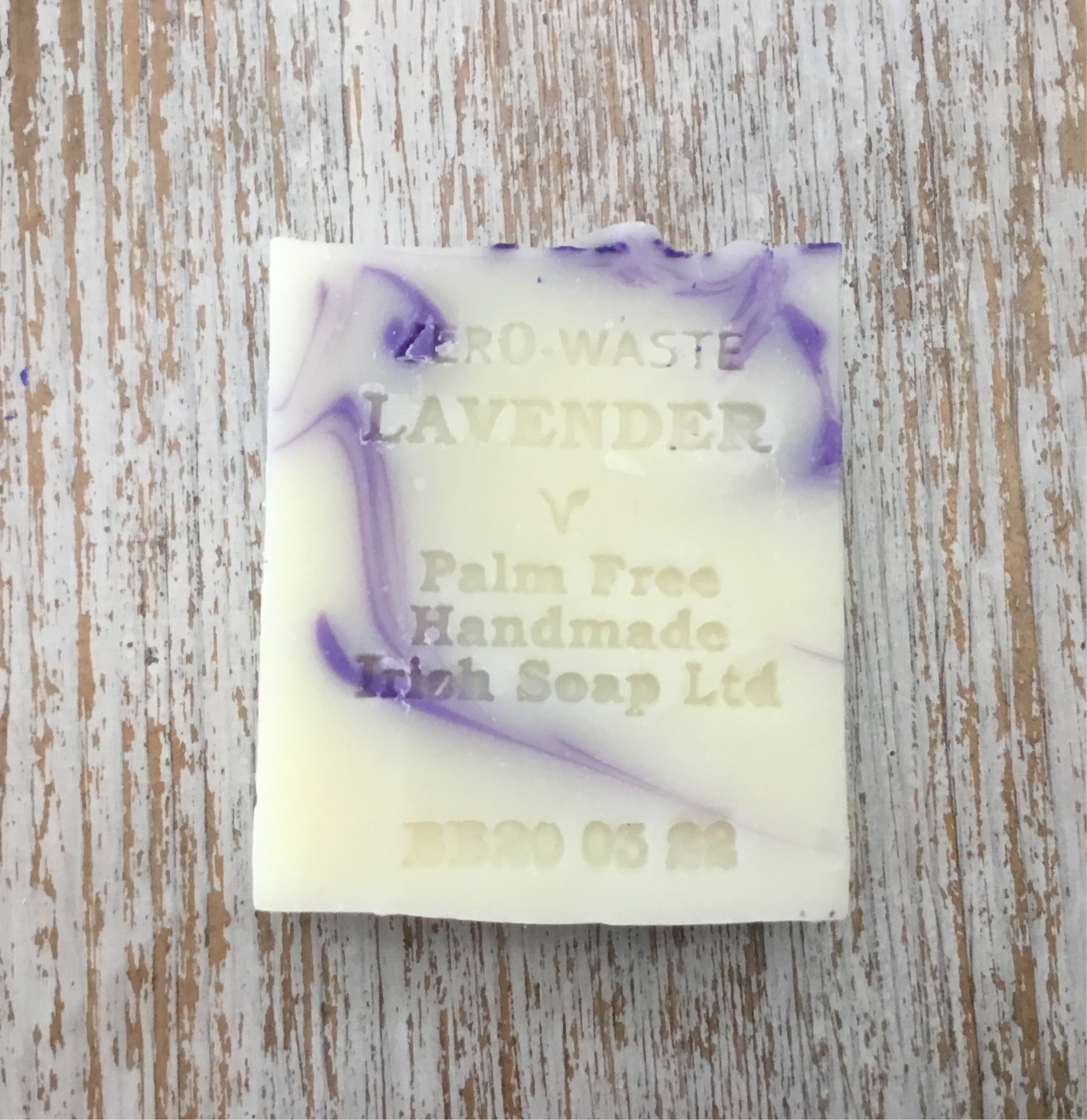 white and purple lavender soap bar