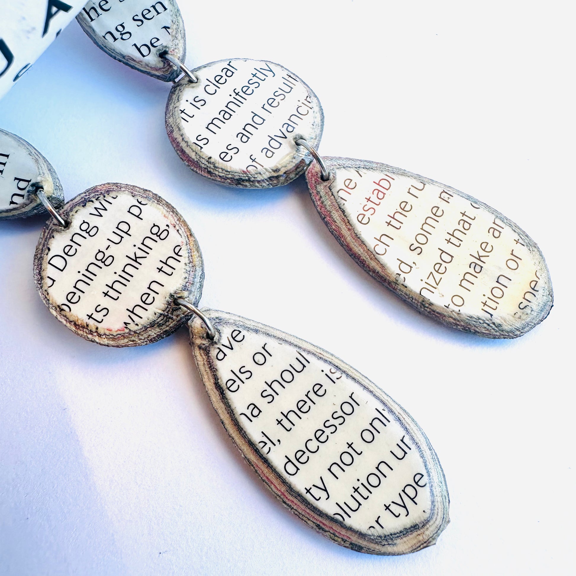back of earrings made from paper