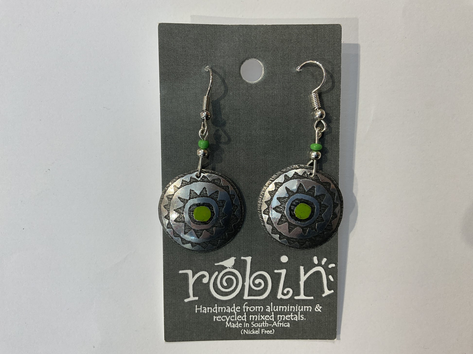 metal drop earrings from Robin