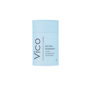 Vico natural deodorant packaging on a white background