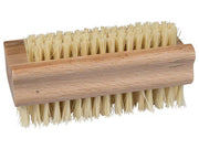 A rectangular wooden cleaning brush with natural beige bristles, shown on a plain white background.