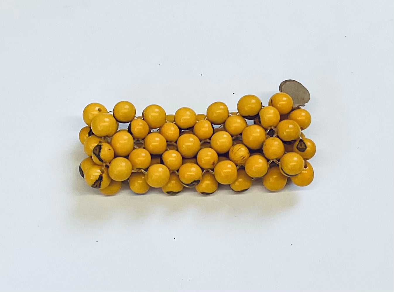 yellow acai beed bracelet