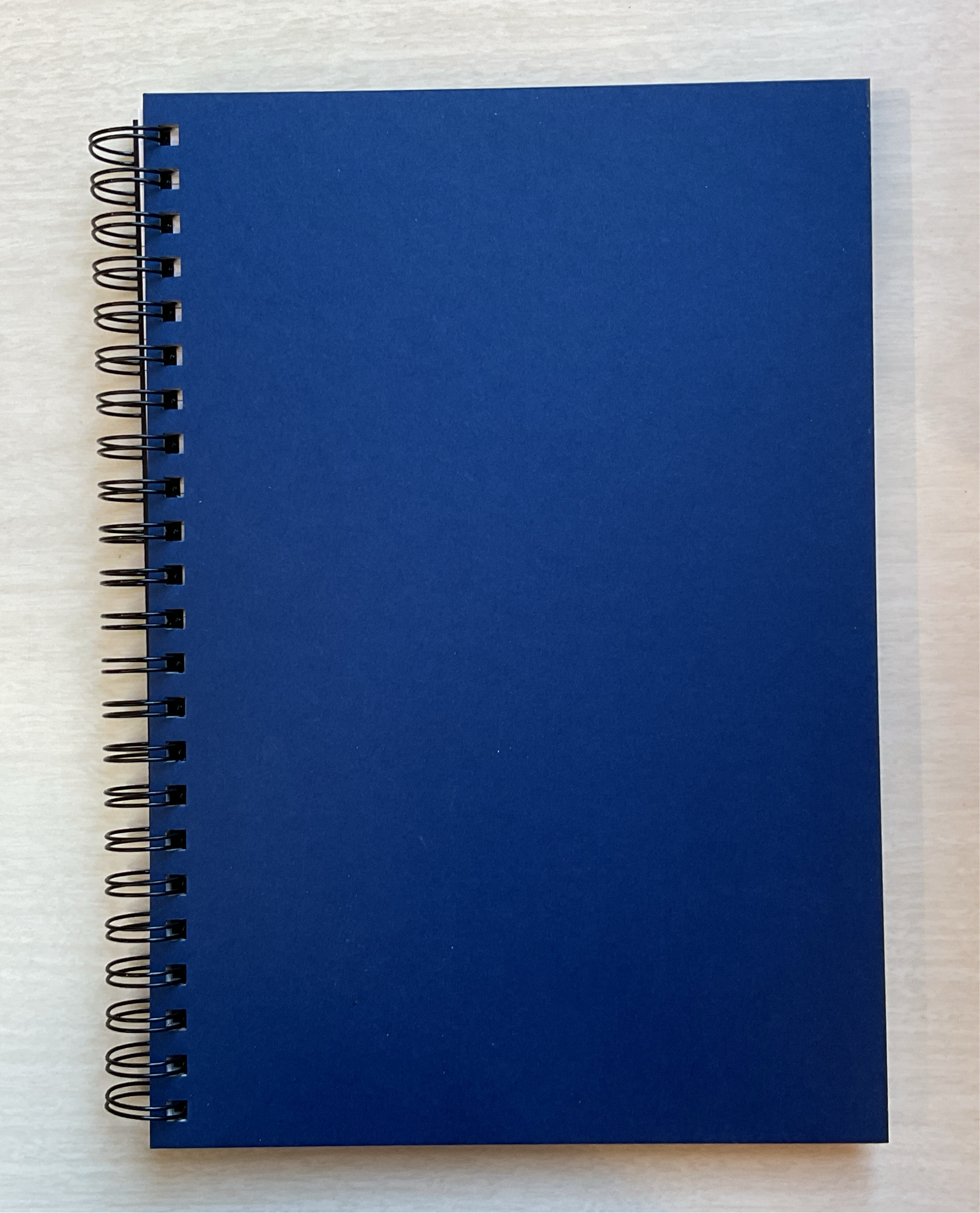 blue spiral notebook